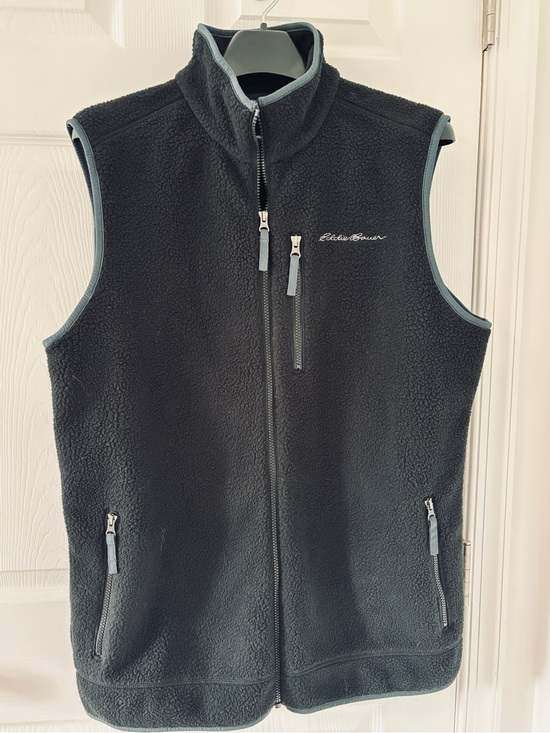 Eddie Bauer Other - Men's Eddie Bauer Black Zippered Fleece Vest - Size Tall Large